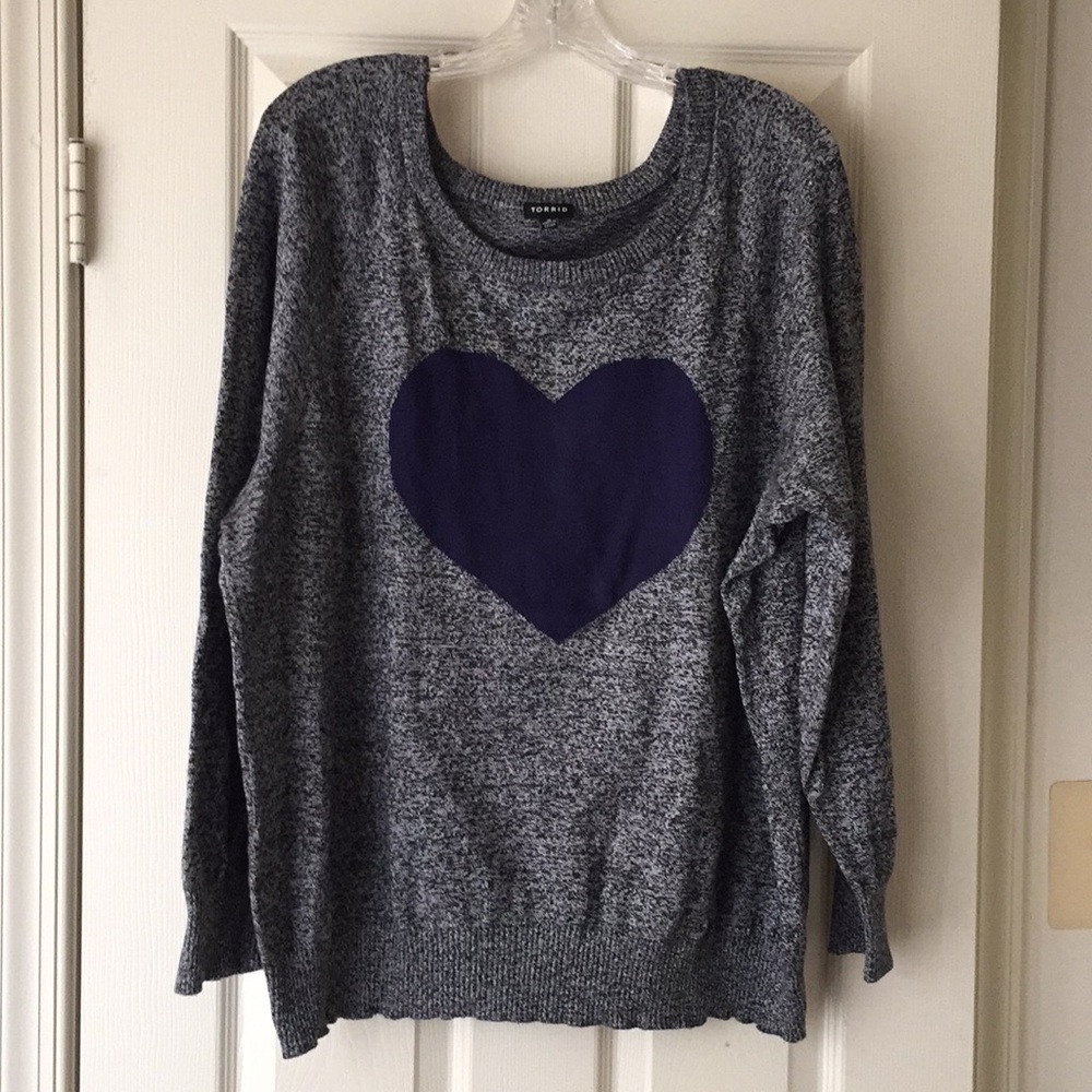 Torrid Heart Cotton Sweater Size 3